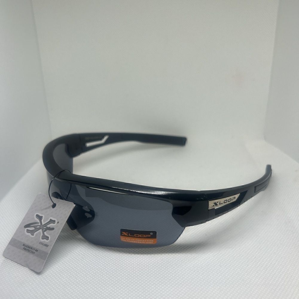 X-Loop Wrap Semi-Rimless Mens Shades Sunglasses